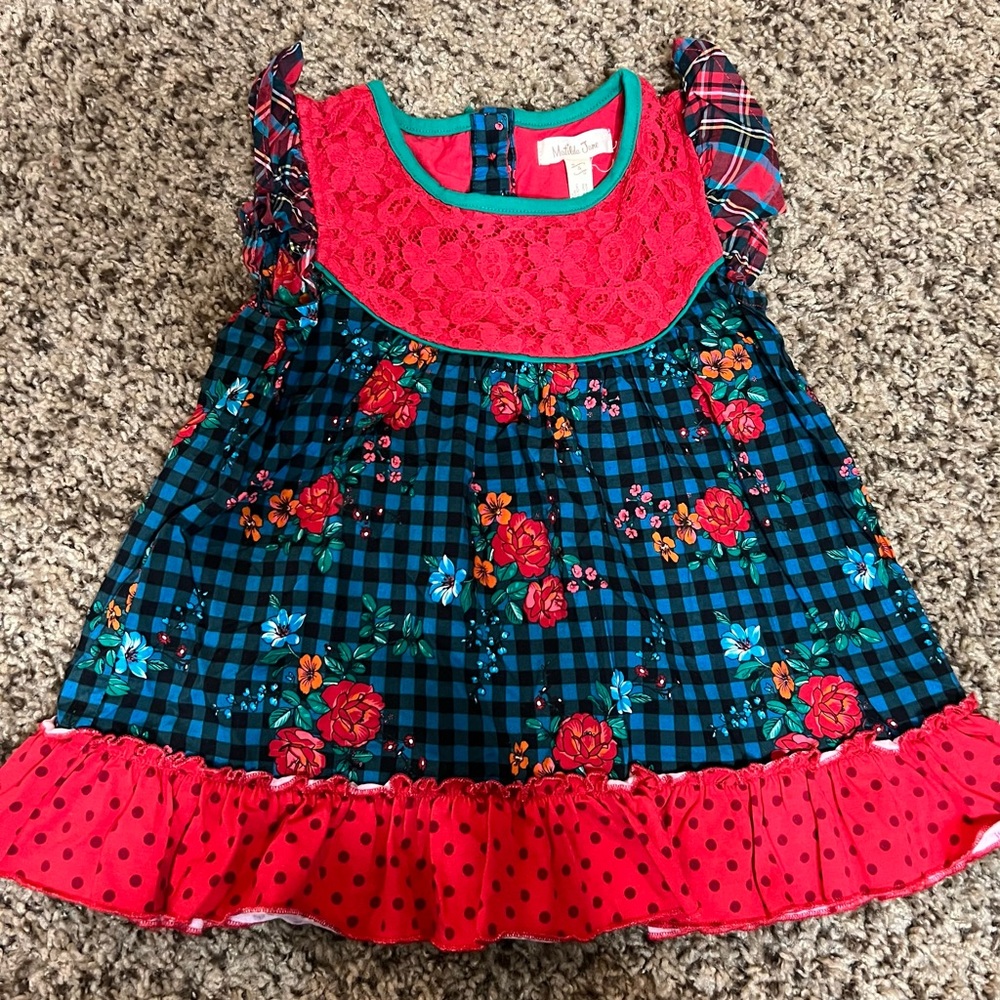 Matilda Jane 4 Boughs of Holly Tunic Christmas holiday top shirt EUC